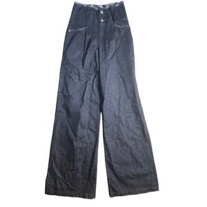 PRPS DESOTO Women SIZE 24 / 11 Cinched‎ Wide Leg Jean Frayed Boho HipHop